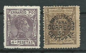 Fernando Po 88B,165   MNHVF  1900, 1907   PD