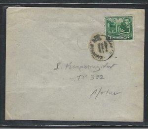 CYPRUS COVER (P0210B) KGVI 1/2 PI FROM MAKHARAS MONASTERY