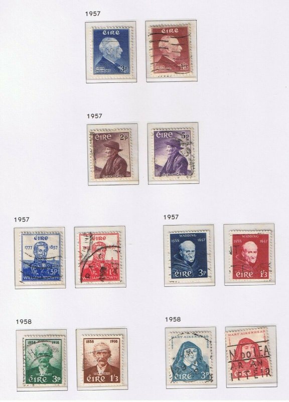 Ireland #124-193 VF used  1943-63 complete  Various Scenes