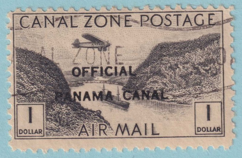 CANAL ZONE C07 AIRMAIL OFFICIAL  USED - O OVER N VARIETY - VERY FINE! - RLH