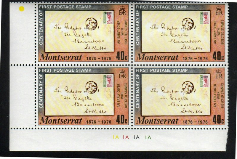 MONTSERRAT #329  1976  40c  MONTSERRAT STAMPS  MINT  VF NH  O.G P/B4