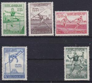 Belgium B 480-84 MNH 1950 European Games CV 83.95