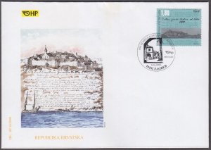 CROATIA Sc # 433 FDC - 300th ANN of the KASTAV STATUTE from the 14th CENTURY