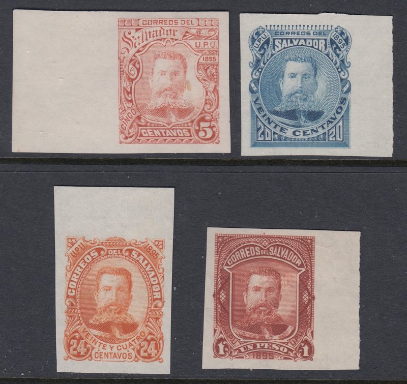 El Salvador 1895 Ezeta Plate Proof Colour Trial Selection. Scott 108-116 var