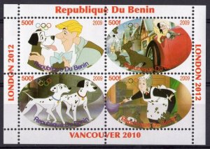 Benin 2009 DOGS DISNEY DALMATIANS Sheet Perforated Mint (NH)