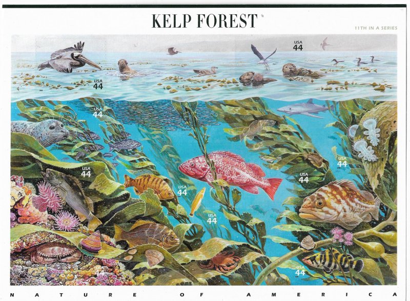 USA, 4423 MNH SHEETS KELP FOREST