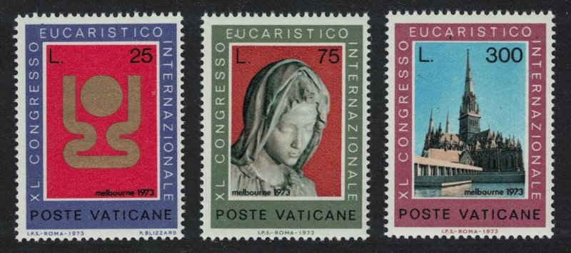 Vatican Intl Eucharistic Congress 3v 1973 MNH SC#531-533 SG#591-593