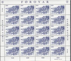 Faroe Islands 1981 MNH Sc #59-#62 Minisheets of 20 Old Torshavn