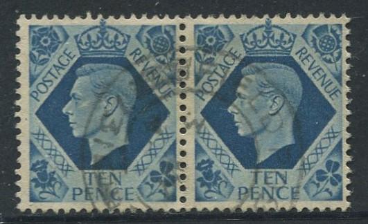 Great Britain - Scott 247 -KGVI Definitive -1937 -FU -Horiz.Pair of 10p Stamp