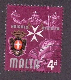 Malta  #318  used  1965   Knights of Malta  4p