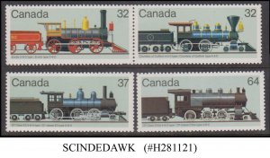 CANADA - 1984 NATIONAL PHILATELIC EXHIBITION / RAILWAY TRAINS - 4V MNH