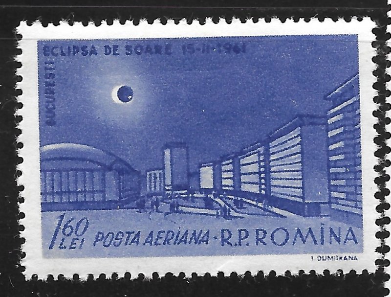 Romania #C106 1.60L Eclipse Over Republic Palace Place, Bucharest ~ MH