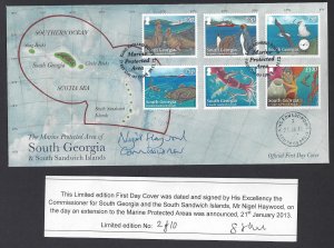 South Georgia & South Sandwich Is. #459-64 Used set on FDC, various marine life