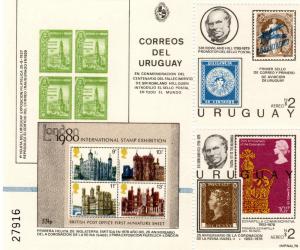 Uruguay 1979 25th.Coronation Q.E.II/Rowland Hill S/S Sc#C439