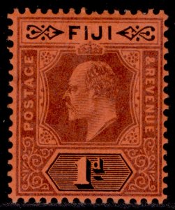 FIJI EDVII SG116, 1d purple & black/red, M MINT. Cat £38.