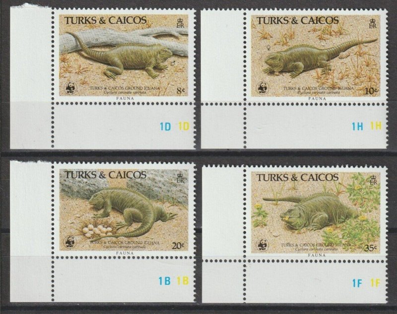 TURKS & CAICOS 1980 WWF SG 888/91 MNH Cat £14.50