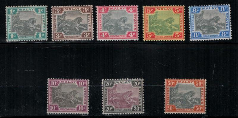 Malaya 1901 18-25 Set LH CV$465.25 