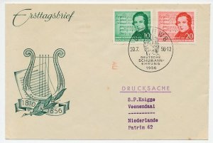 Cover / Postmark Germany / DDR 1956 Robert Schumann - Composer