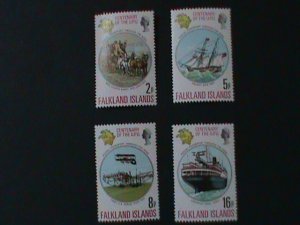 ​FALKLAND ISLANDS-1974-SC#231-4 CENTENARY OF UPU MNH-VF WE SHIP TO WORLDWIDE