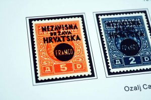 COLOR PRINTED CROATIA [NDH] 1941-1945 STAMP ALBUM PAGES (30 illustrated pages)