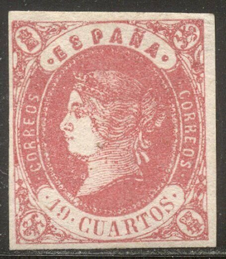 SPAIN #58 MInt - 1862 19c Carmine