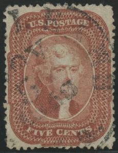 #27 VF USED BRICK RED CDS CANCEL TYPE 1 CV $1,600 HV9789