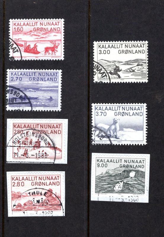 Greenland 112-118  VF, Postally Used, Complete Set, CV $8.95 ...2510045