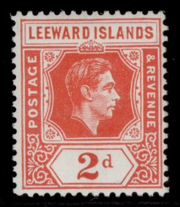 LEEWARD ISLANDS GVI SG104, 2d scarlet, VLH MINT.