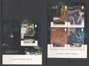 B0291 2015 Montserrat Earth From Space #1774-78 Bl+Kb Mnh