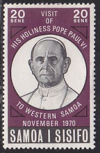 Samoa 338 Visit of Pope Paul VI 1970