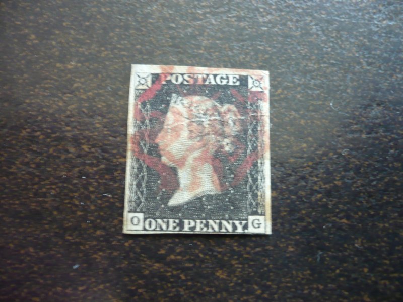 Stamps Great Britain Scott 1 Used Part Set of 1 Stamp Great