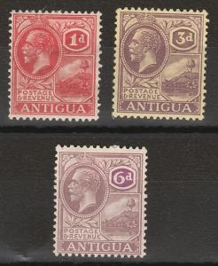 ANTIGUA 1921 KGV BADGE 1D 3D AND 6D WMK MULTI SCRIPT CA