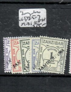 ZANZIBAR POSTAGE DUE SET SC D25-27, 29-31      MNH      P2606B H