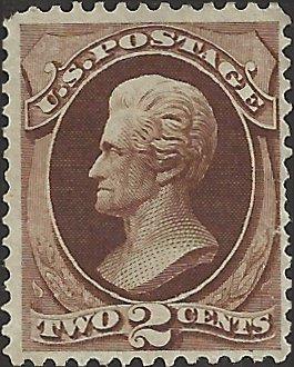 # 157 BROWN MINT NO GUM ANDREW JACKSON