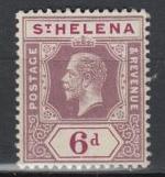 St. Helena - 1912 KGV - 6p Sc# 72 - MH  (8899)