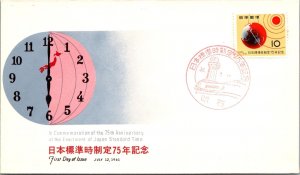 Japan FDC 1961 - 75th Anniv of The Enactment of Japan Standard Time - F30723