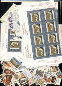 CANADA POSTAGE LOT, C$640.12, MINT POSTAGE MOSTLY MODERN UP TO C$5.00 VALUES