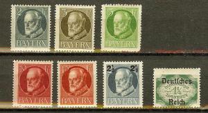 BAVARIA 7 DIFFERENT MINT