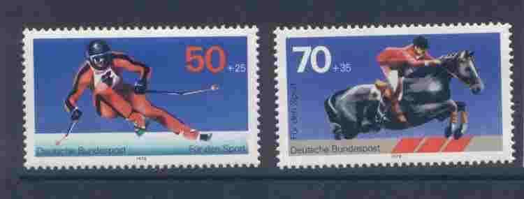 Germany B547-8 MNH - Sports, Skiing, Equestrian Horse