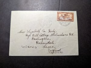 1931 Egypt Airmail LZ 127 Graf Zeppelin Cover Cairo to Haslingden England