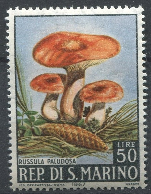 San Marino Sc#669 MNH, 50L multi, Mushrooms (1967) (1967)