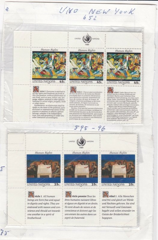 United Nations Mint Never Hinged Stamps  ref R 18293 