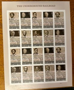 US # 5834-5843 Underground Railroad full pane of 20 forever 2024 Mint NH