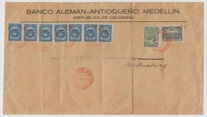 COLOMBIA 1924 SCADTA Sc C44 & C47 + SEVEN 3 Cents COVER MEDELLIN TO NEW YORK 