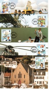 Jersey 1985 Sc 356-60 FDC (set of 5 postal cards)