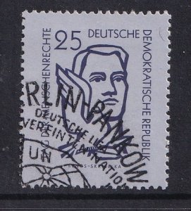 German Democratic Republic  DDR  #316  cancelled  1956  human rights day 25pf