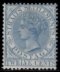 MALAYSIA - Straits Settlements QV SG15, 12c blue, M MINT. Cat £250.