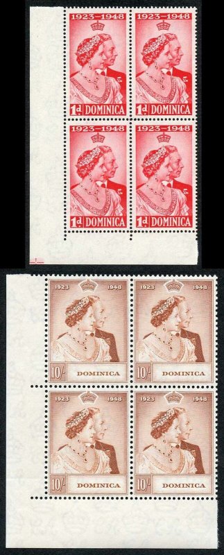 Dominica 1948 Royal Silver Wedding SG112/3 U/M (MNH) BLOCK OF 4