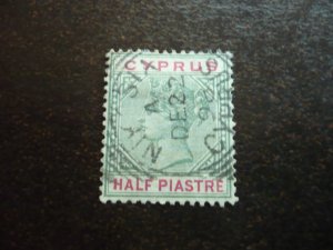 Stamps - Cyprus - Scott# 28 - Used Part Set of 1 Stamp