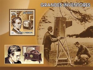 SAO TOME - 2007 - Inventors - Perf Souv Sheet - Mint Never Hinged